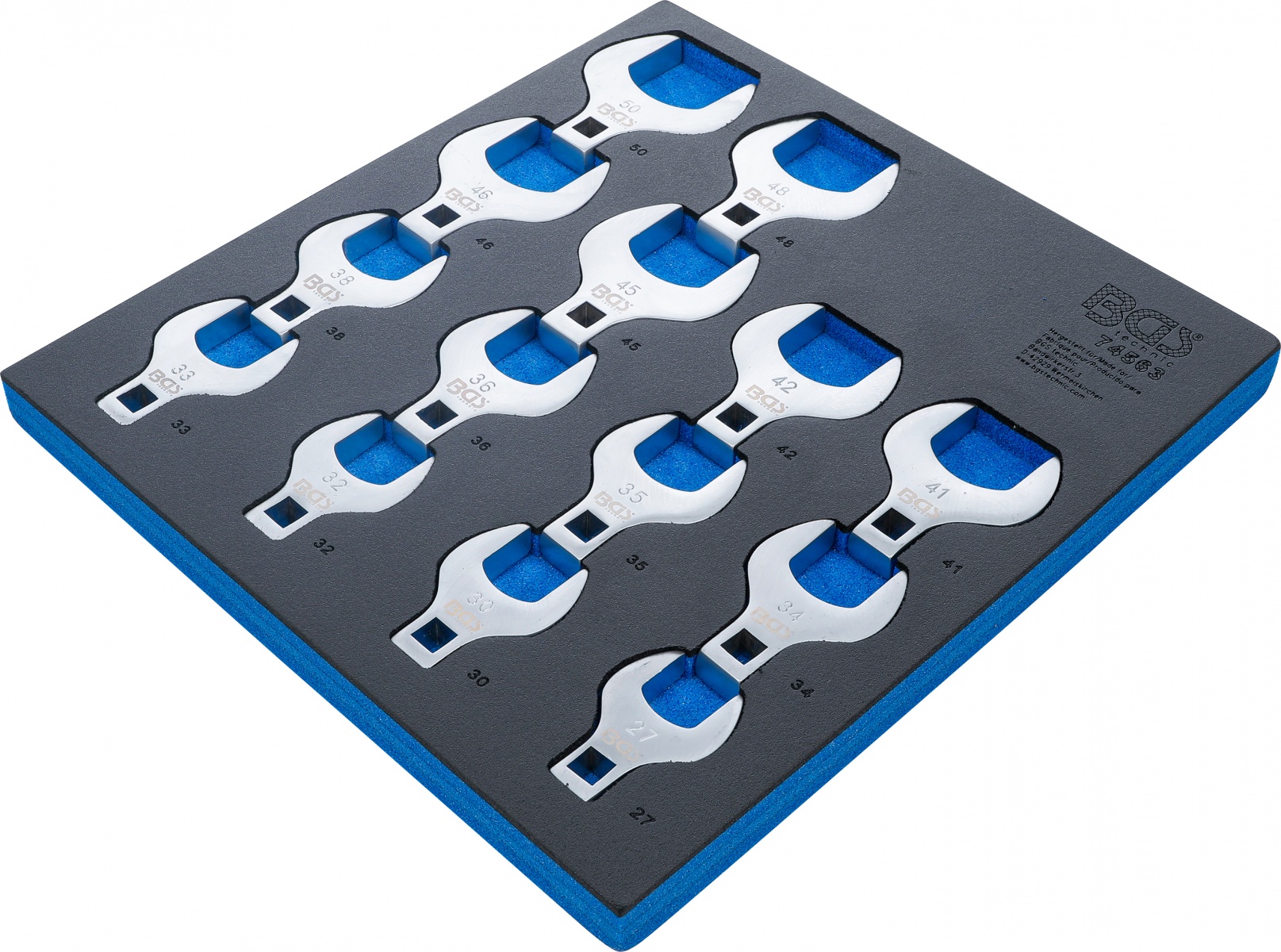 Įrankių dėklas 2/3: Veržliarakčių rinkinys su šoniniais raktais | 12,5 mm (1/2