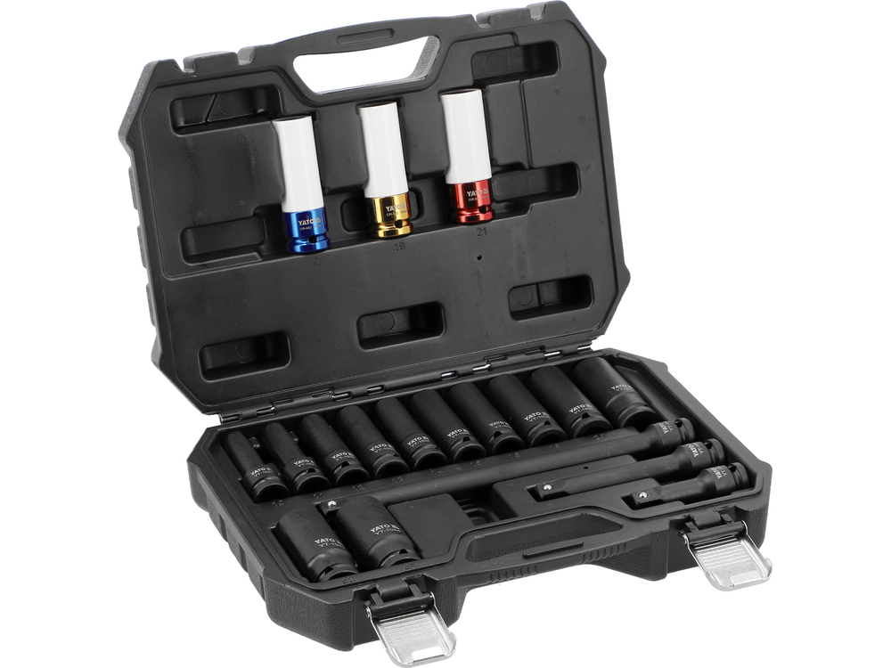 Smūginių ilgų ir plonasienių galvučių rinkinys | CR-MO | 18 vnt. (YT-10566)