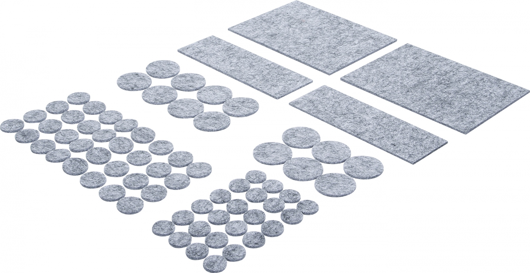 Veltinio padukų rinkinys | pilkos spalvos | 80 vnt (80702)