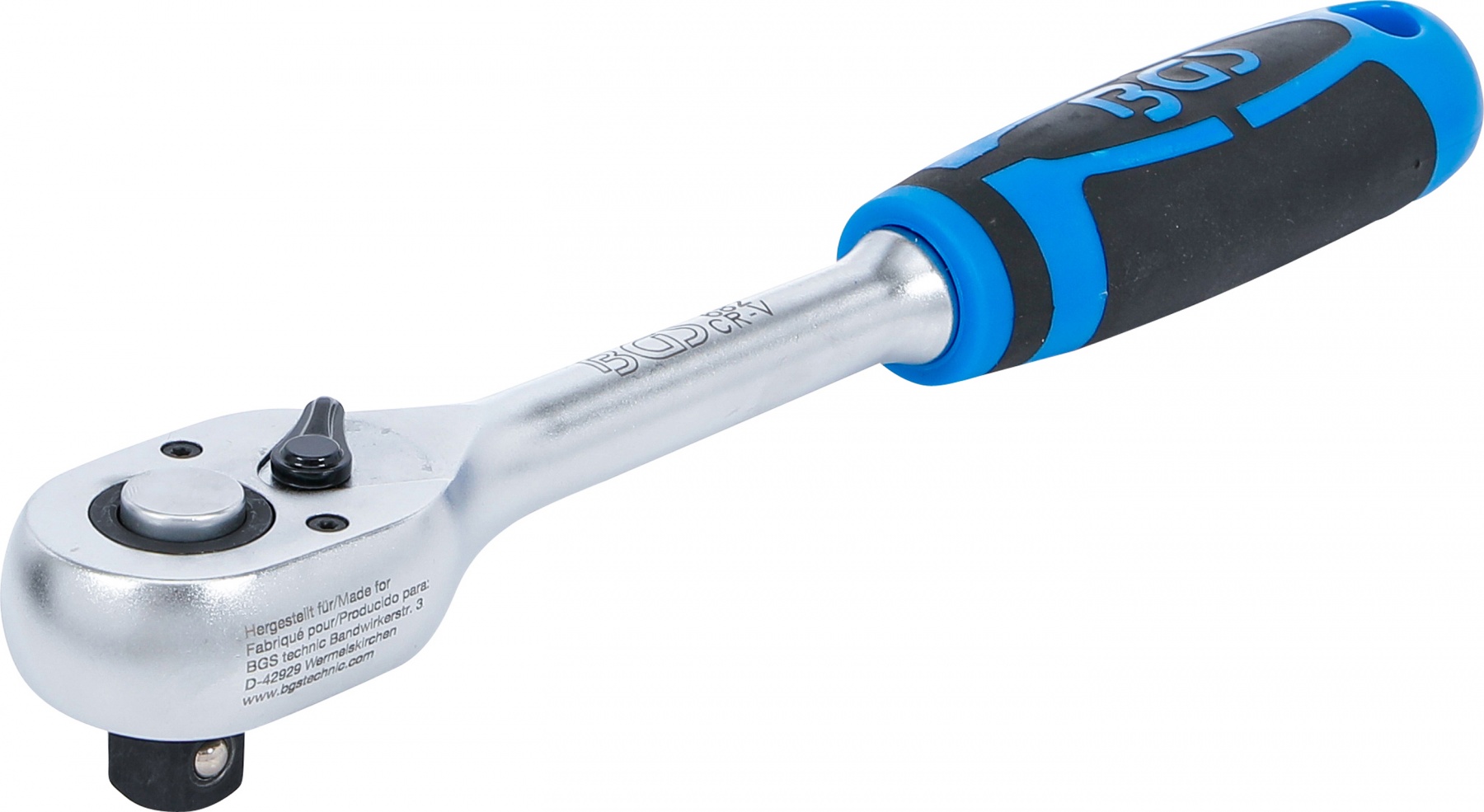 Terkšlinis raktas reversinis | tiesus | smulkūs dantukai | 12,5 mm (1/2