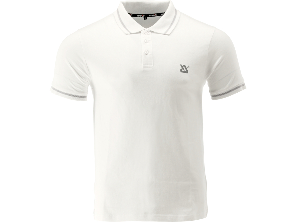 Marškinėliai POLO | balti | 100% medvilnė | 3XL dydis (YT-78611)