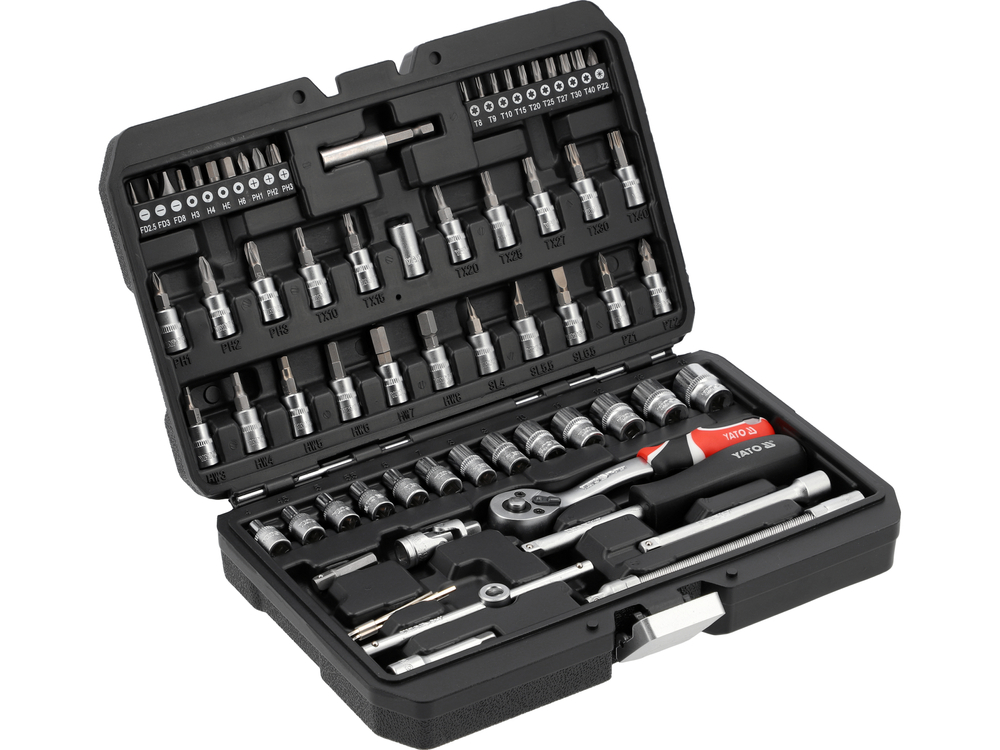 Galvučių su terkšle rinkinys | 6.3 mm (1/4