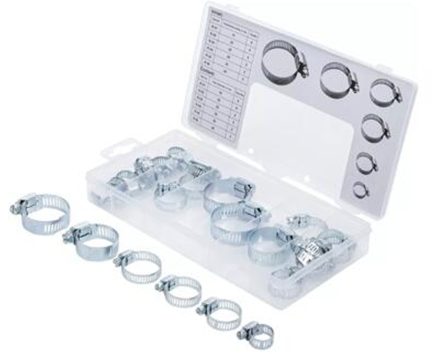 Žarnų sąvaržų asortimentas | cinkuotos | 25 vnt. (H88182)