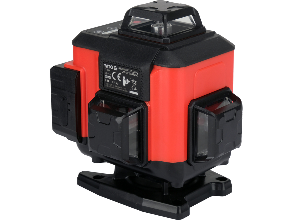 Lazerinis nivelyras | 16 linijų | 4D | su elektroniniu kompensatoriumi | aksesuarai | žalias (YT-30424)