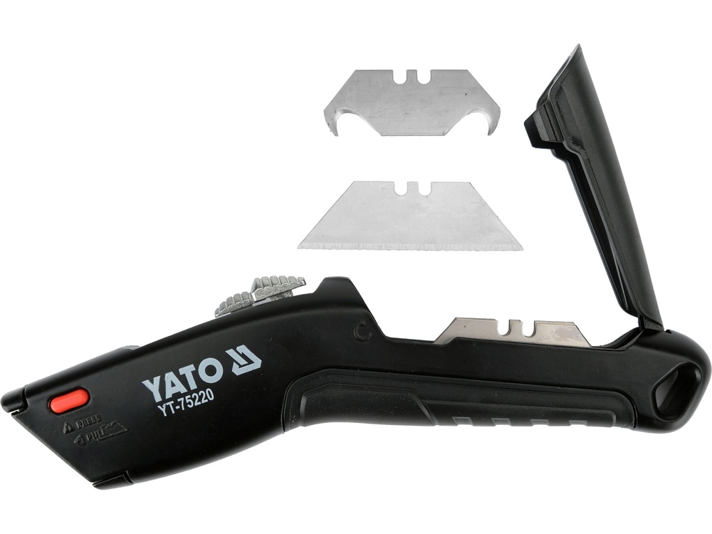 Dvigubų ašmenų peilis | trapecinės ir kablio formos (YT-75220)