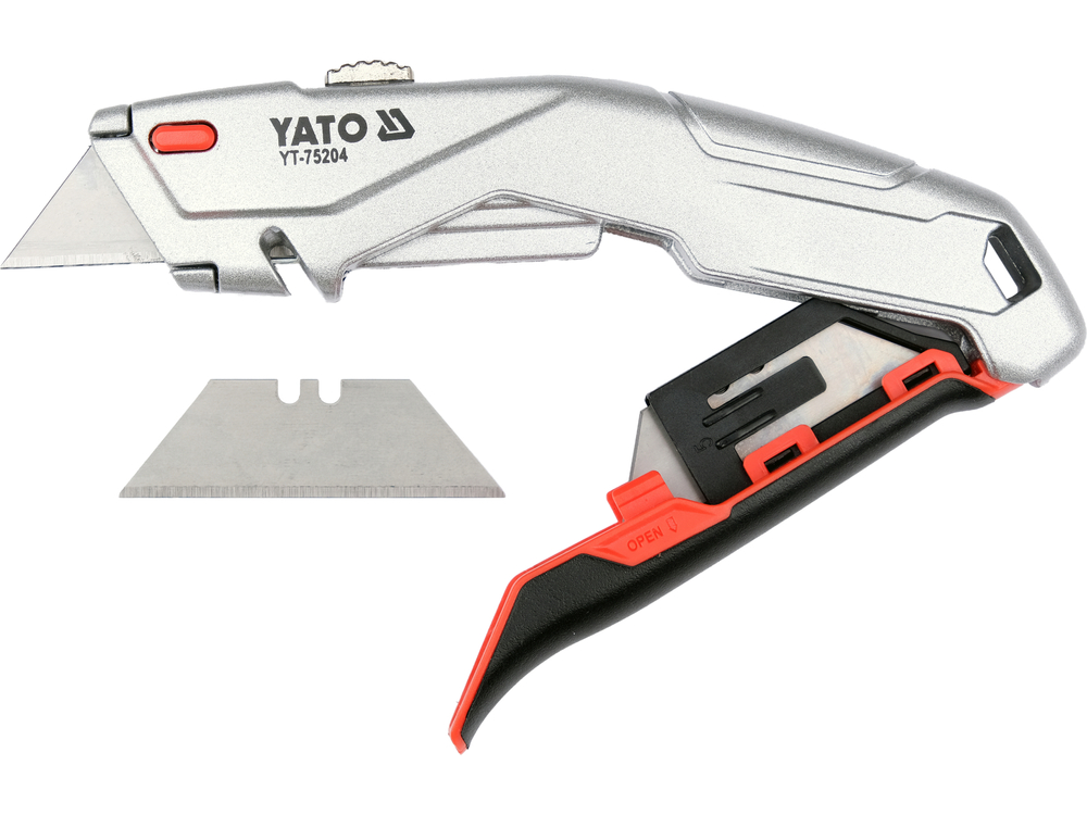 Peilis su ištraukiamomis trapecinėmis geležtėmis (YT-75204)