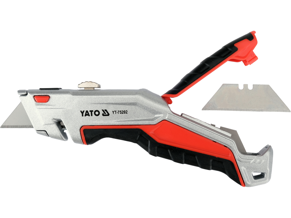 Peilis su ištraukiamomis trapecinėmis geležtėmis (YT-75202)