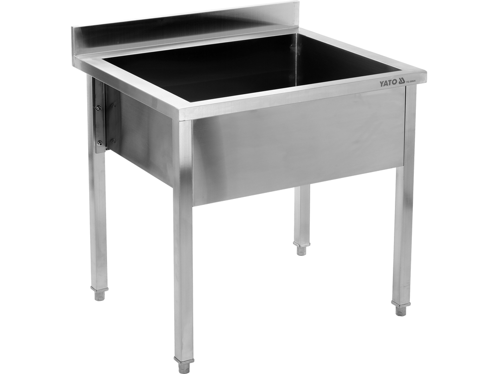 Nerūdijančio plieno stalas su erdvia kriaukle / balėja 100 x 70 cm (YG-30925)