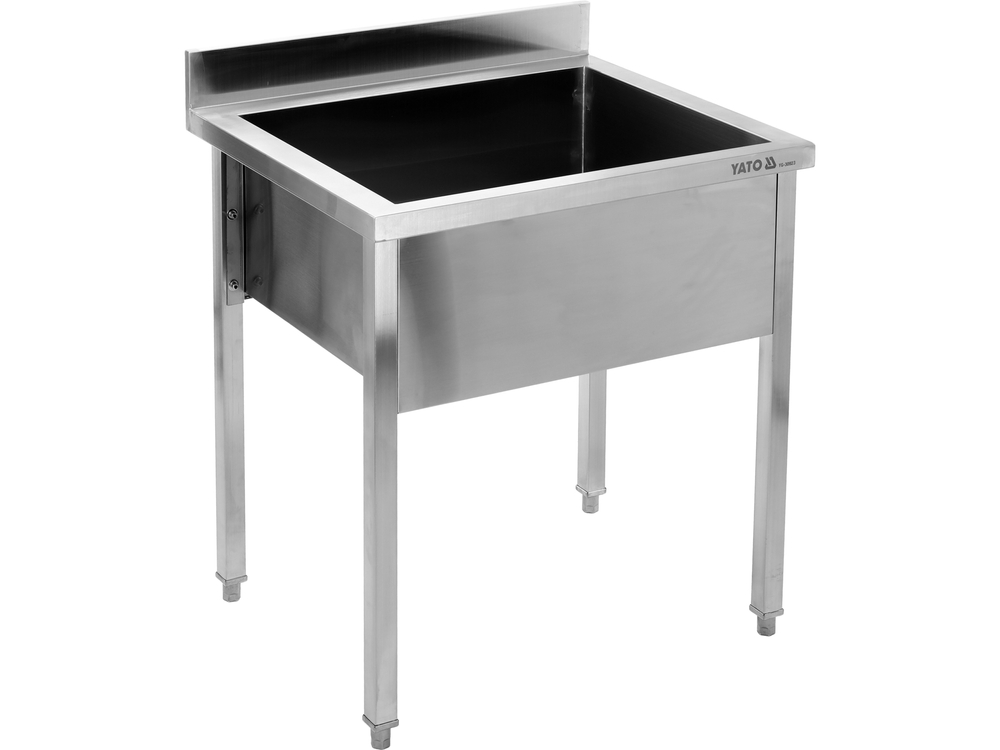 Nerūdijančio plieno stalas su erdvia kriaukle / balėja 60 x 70 cm (YG-30923)