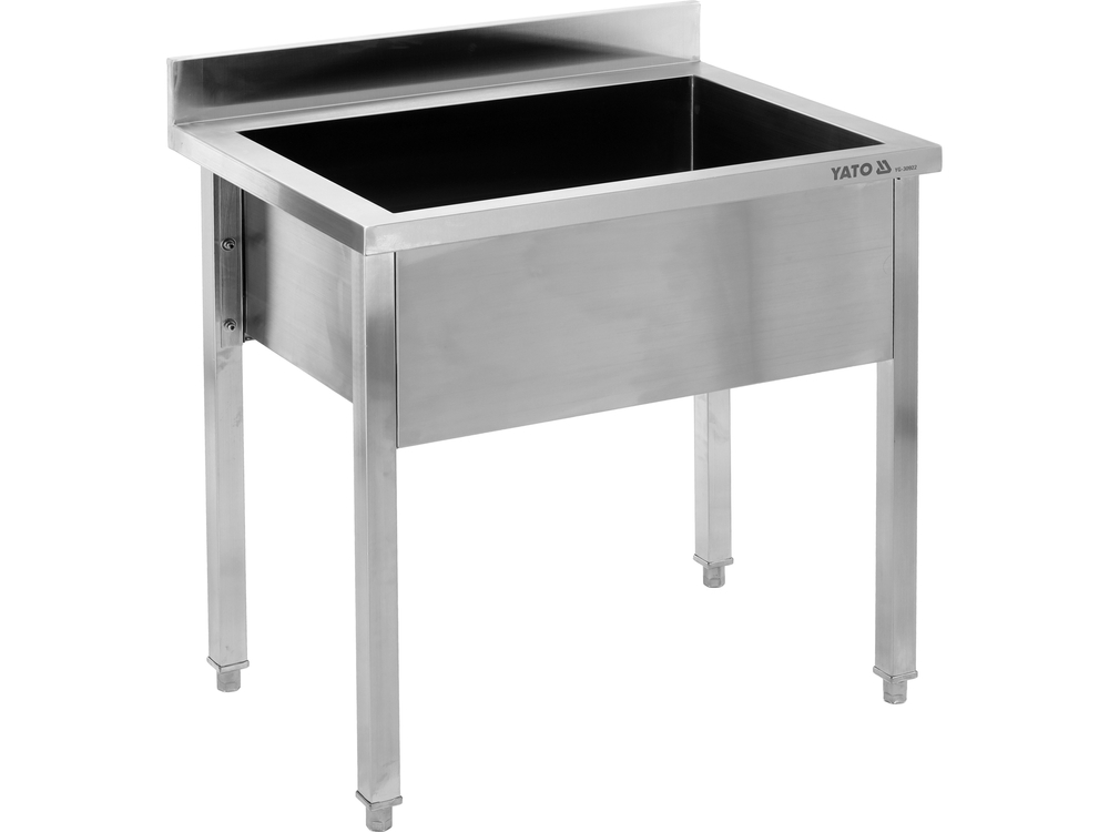 Nerūdijančio plieno stalas su erdvia kriaukle / balėja 100 x 60 cm (YG-30922)