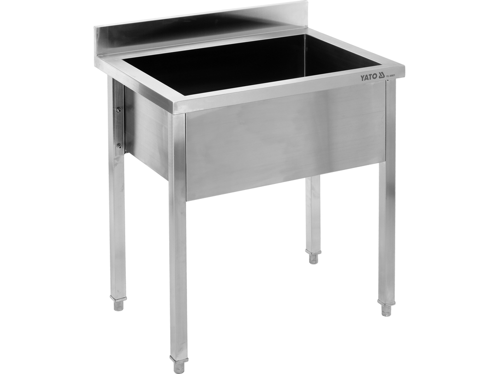 Nerūdijančio plieno stalas su erdvia kriaukle / balėja 80 x 60 cm (YG-30921)