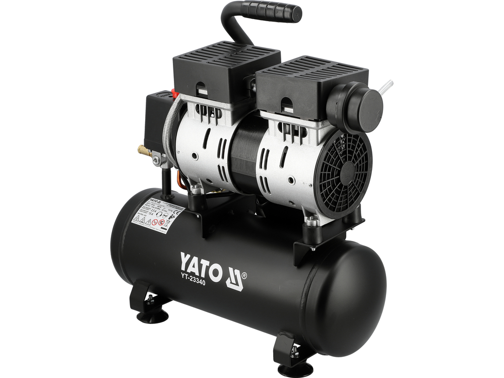 Oro kompresorius tylus | betepalinis | 6L/0.8MPA/8BAR/116PSI/ 107l/min | 550 W (YT-23340)