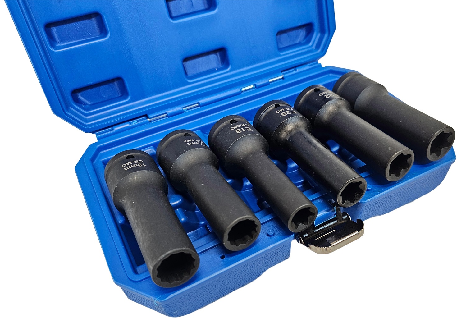 Smūginių ilgų galvučių rinkinys E-Type ir 12 kampų | 20 mm (3/4