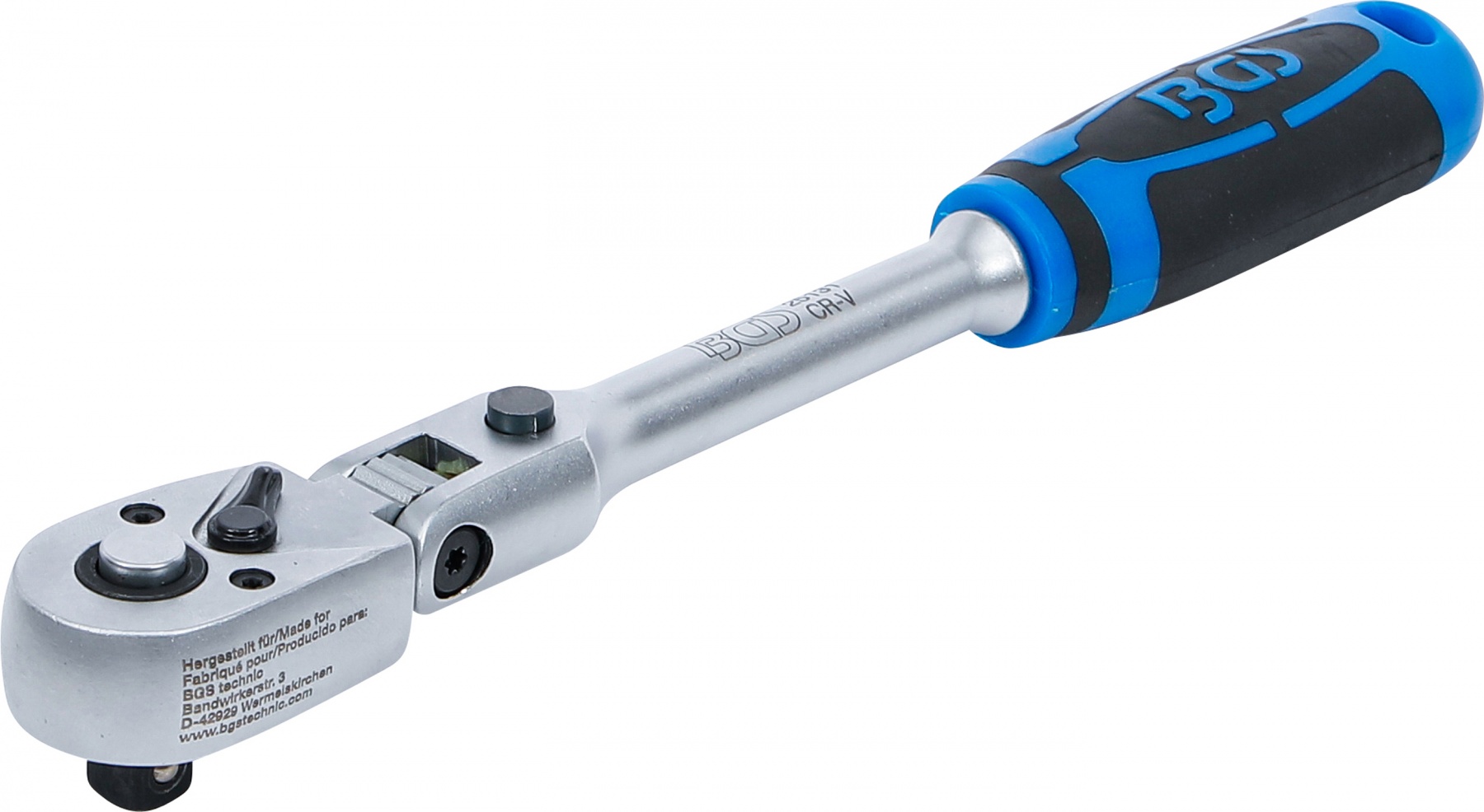 Terkšlė galvutėms lankstoma | su fiksuojamos padėties užraktu | 10 mm (3/8