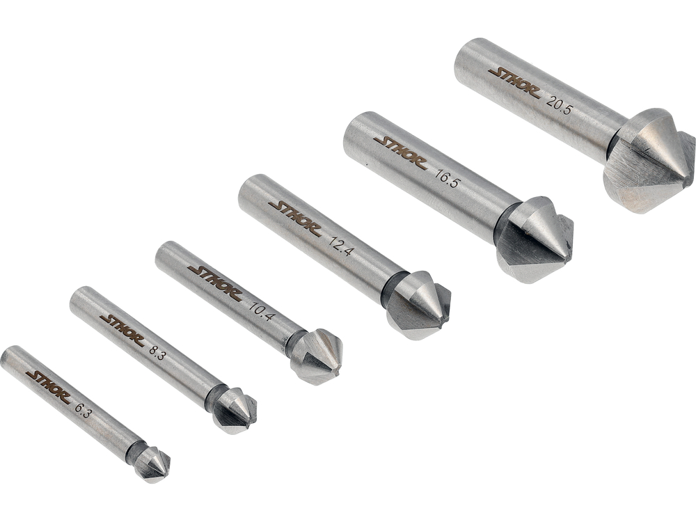 Kūginių grąžtų/frezų rinkinys | HSS 4241 | 6.3 - 20.5 mm | 6 vnt (22710)