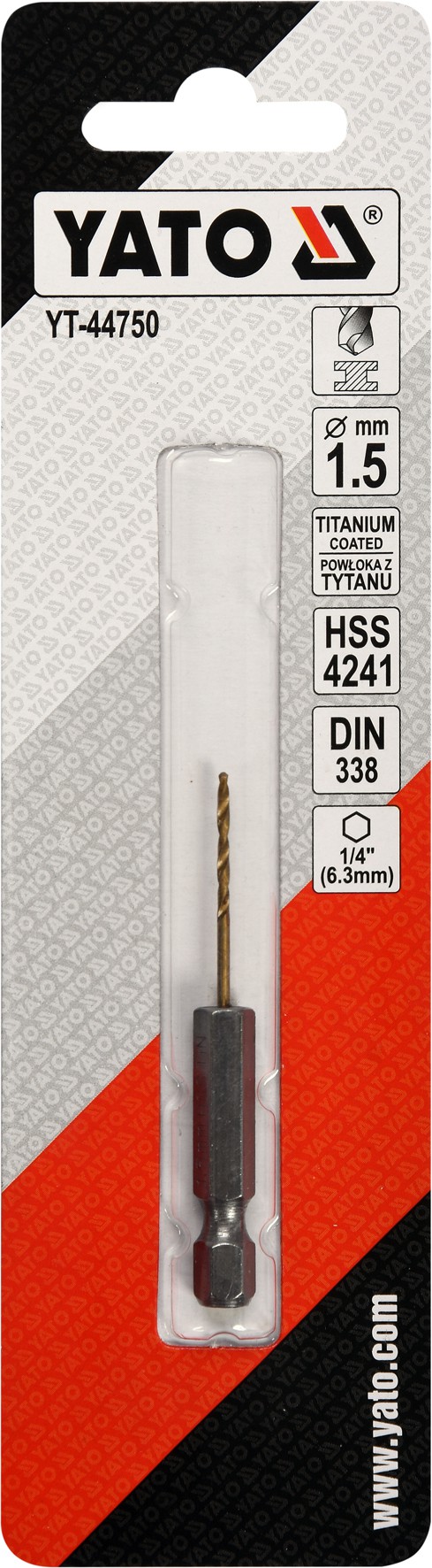 Grąžtas metalui su Hex 6.3 mm (1/4