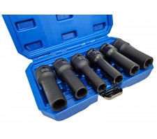 Smūginių ilgų galvučių rinkinys E-Type ir 12 kampų | 20 mm (3/4") | 6 vnt. (SK3410)