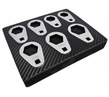 Šoninių raktų rinkinys | Įrankių dėklas | 12,5 mm (1/2") | 24 - 36 mm | 7 vnt. (SK8297S)