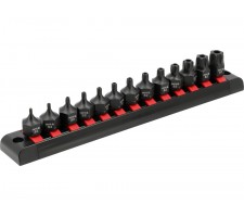 Smūginiai antgaliukai su skylutėmis TORX | T10 - T70 | 3/8" | 13 vnt (YT-10668)