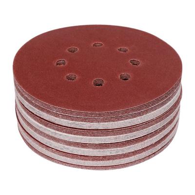 Šlifavimo popierius {velcro) | 8 skylės | 150 mm / P120 | 50 vnt. (YT-834595)