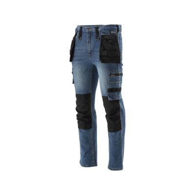 Darbinės kelnės | elastiniai džinsai | tamsiai mėlyni | 2XL dydis (YT-79055)