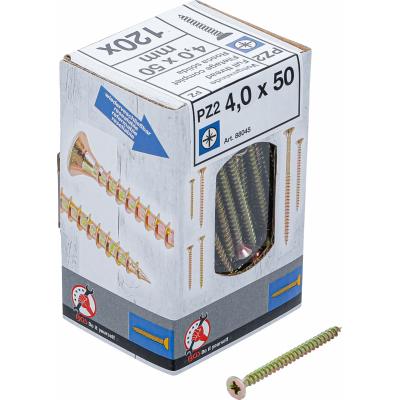 Universalūs varžtai | Cross Slot PZ2 | 4.0 x 50 mm | 120 vnt. (88045)