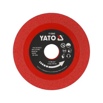 Deimantinis pjovimo diskas | stiklas, plytelės | 115 mm X 1.0 X 22,23 mm (YT-59940)