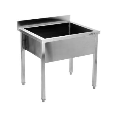 Nerūdijančio plieno stalas su erdvia kriaukle / balėja 100 x 70 cm (YG-30925)