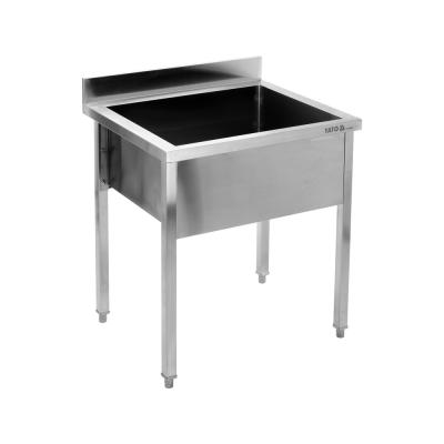 Nerūdijančio plieno stalas su erdvia kriaukle / balėja 60 x 70 cm (YG-30923)