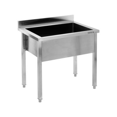 Nerūdijančio plieno stalas su erdvia kriaukle / balėja 100 x 60 cm (YG-30922)