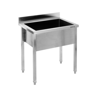 Nerūdijančio plieno stalas su erdvia kriaukle / balėja 80 x 60 cm (YG-30921)