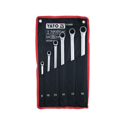 Terkšlinių/kilpinių dvipusių pailgintų raktų rinkinys | 8-19 mm | 6 vnt (YT-50385)