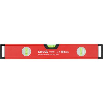 Gulsčiukas aliuminis | BOX level | 400 mm | su rankenėlėmis | 3 akutės (YT-30080)