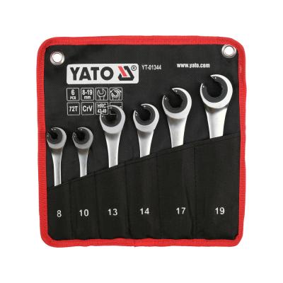 Terkšliniai raktai | atviri | 8 - 19 mm | 6 vnt (YT-01344)