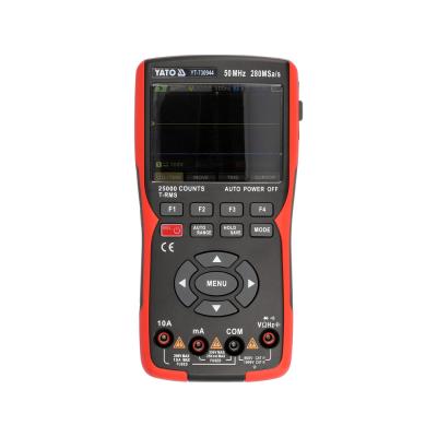 2 kanalų 50 MHz osciloskopas su multimetru ir signalų generatoriumi | 280 MSa/s, TRUE RMS (YT-730944)
