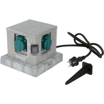 Lauko rozetė dekoratyviniame kube | IP44 | 4 X 230V (YT-81272)