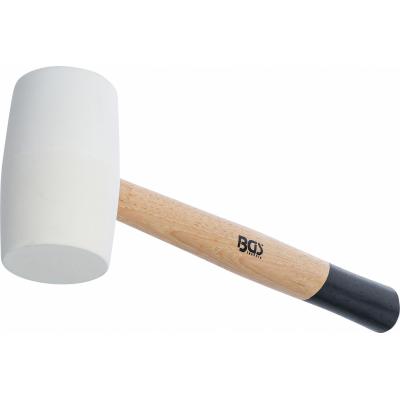 Guminis plaktukas | Hickory rankena | balta galvutė | Ø 64 mm | 750 g (70140)