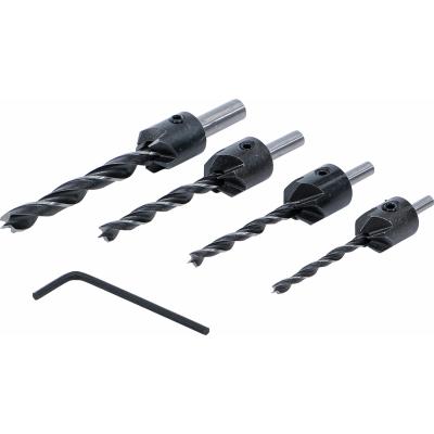 Grąžtai/frezos medžiui | 4 vnt | 4-5-6-8 mm (50790)