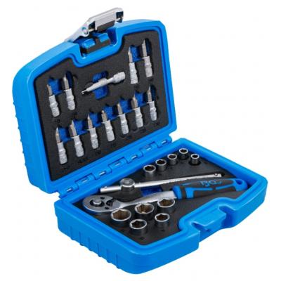 Galvučių su terkšle rinkinys | 6.3 mm (1/4