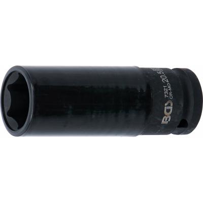 Galvutė smūginė ilga plonasienė | su plastikine apsauga | 12,5 mm (1/2