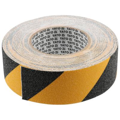 Juoda/geltona neslystanti PVC juosta laiptams ir praėjimams | 50 mm x 18 m (YT-72505)