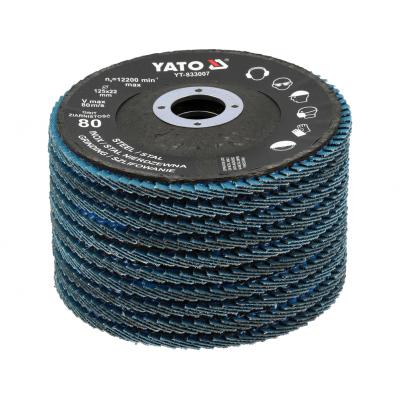 Šlifavimo diskas lapelinis | ZIRCONIUM | P80 | 125X22mm | 10 vnt (YT-833002)