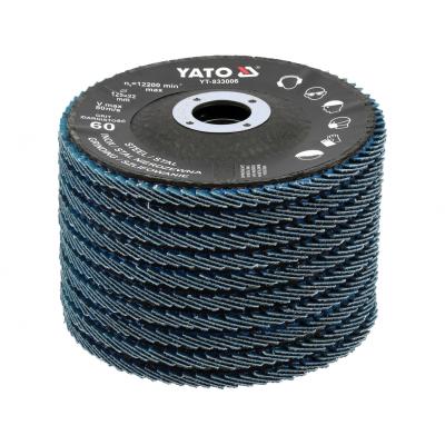 Šlifavimo diskas lapelinis | ZIRCONIUM | P60 | 125X22mm | 10 vnt (YT-833001)