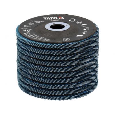 Šlifavimo diskas lapelinis | ZIRCONIUM | P40 | 125X22mm | 10 vnt (YT-833000)