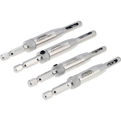 Durų ir langų vyrių grąžtų rinkinys | 4 vnt | 2 - 4.5 mm (22750)