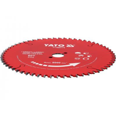 TCT pjovimo diskas laminatui ir medienai PTFE danga | 185 mm | 60 dantukų | 20 mm (YT-608774)