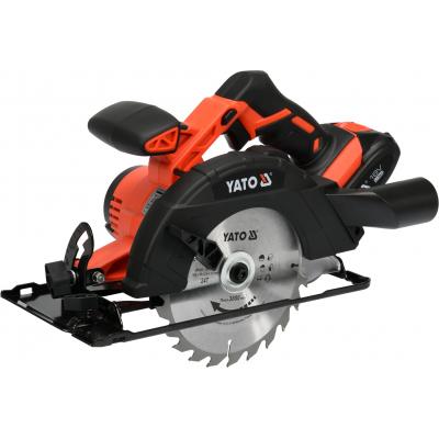 Akumuliatorinis diskinis pjūklas 165 mm, 18V, 2,0AH krovimas 60 min (YT-82810)