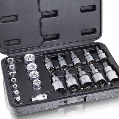 Antgalių ir galvučių rinkinys | E-Star E4-E20 / T8-T55 | 6.3 mm (1/4