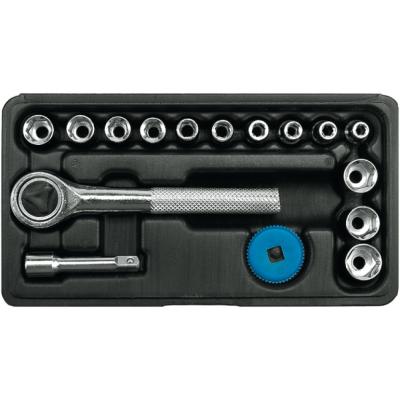 Galvučių su terkšle rinkinys | 6.3 mm (1/4