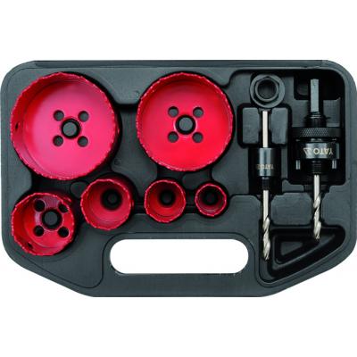 Bi-metall karūnų rinkinys 22, 29, 35, 44, 67 ir 73 mm 8 vnt, HSS M3 (YT-3380)